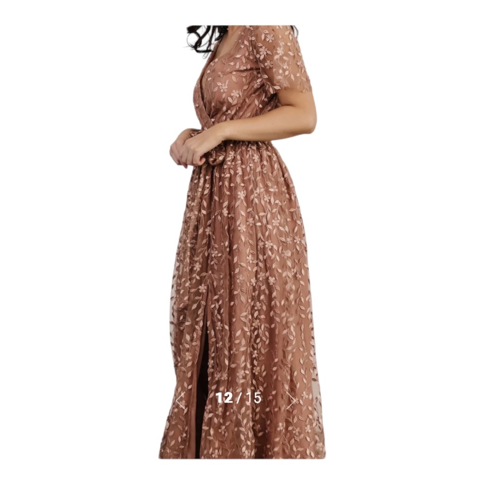 Baltic Born Mauve Lace Wrap Maxi Dress - Picture 3 of 13